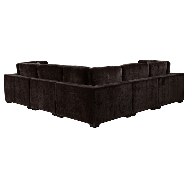 Lakeview - 6 Piece Upholstered Modular Sectional - Chocolate