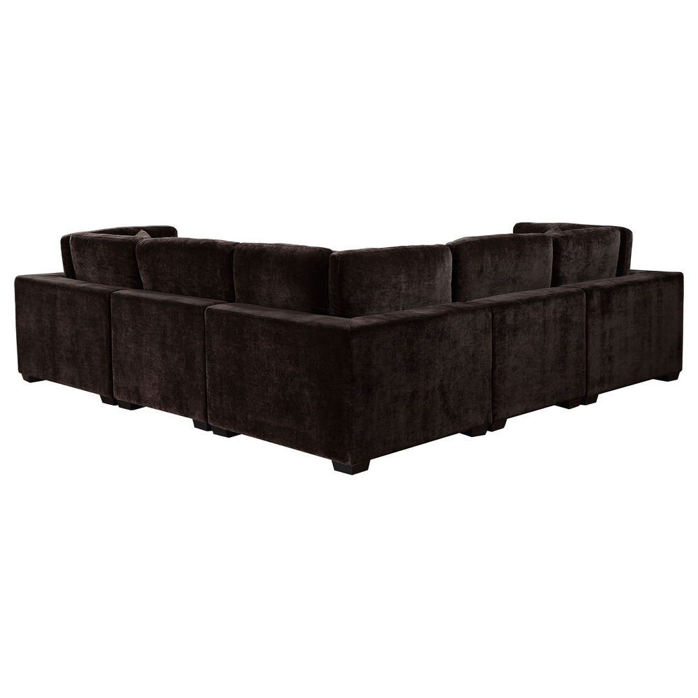 Lakeview - 6 Piece Upholstered Modular Sectional - Chocolate
