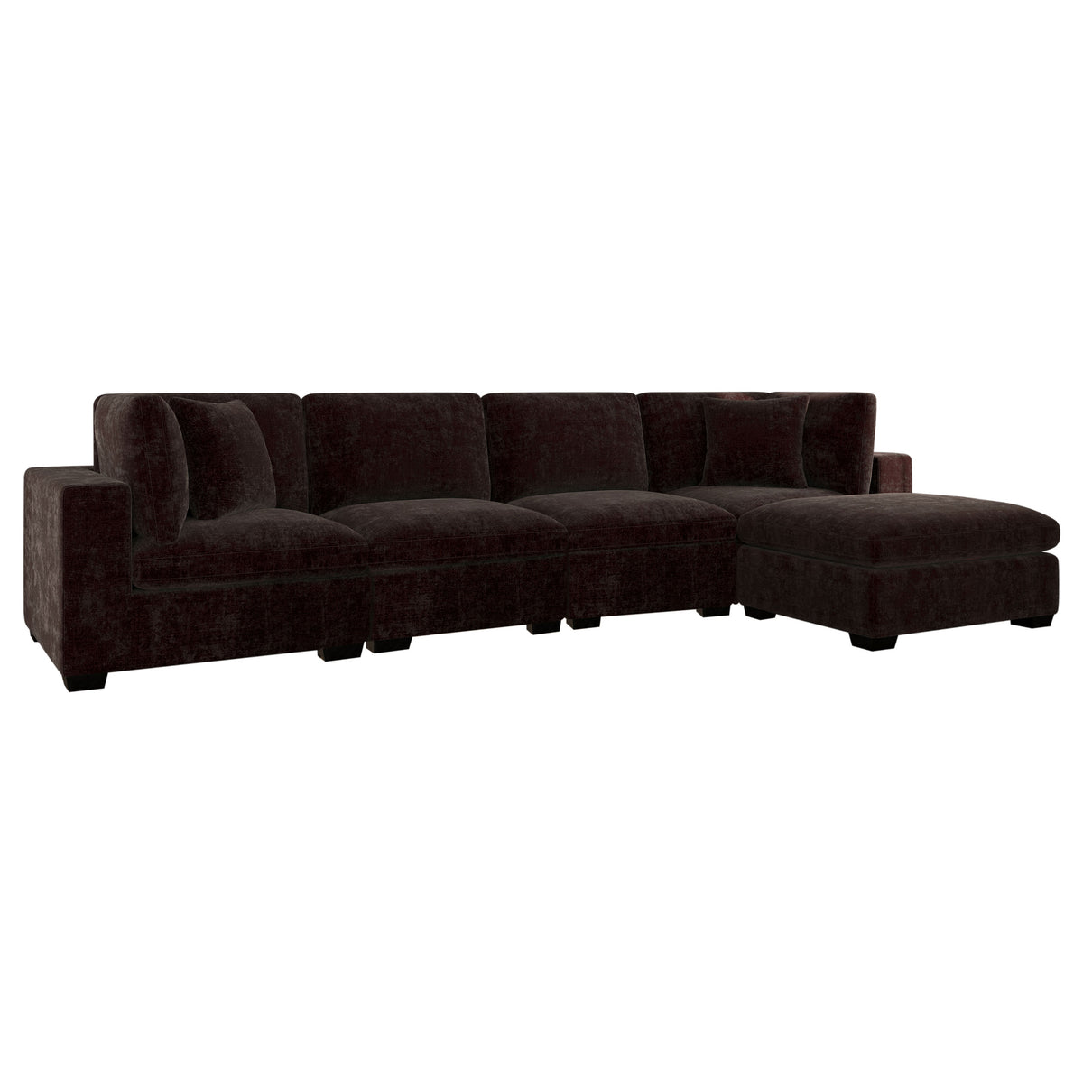 Lakeview - 5 Piece Upholstered Modular Sectional - Chocolate