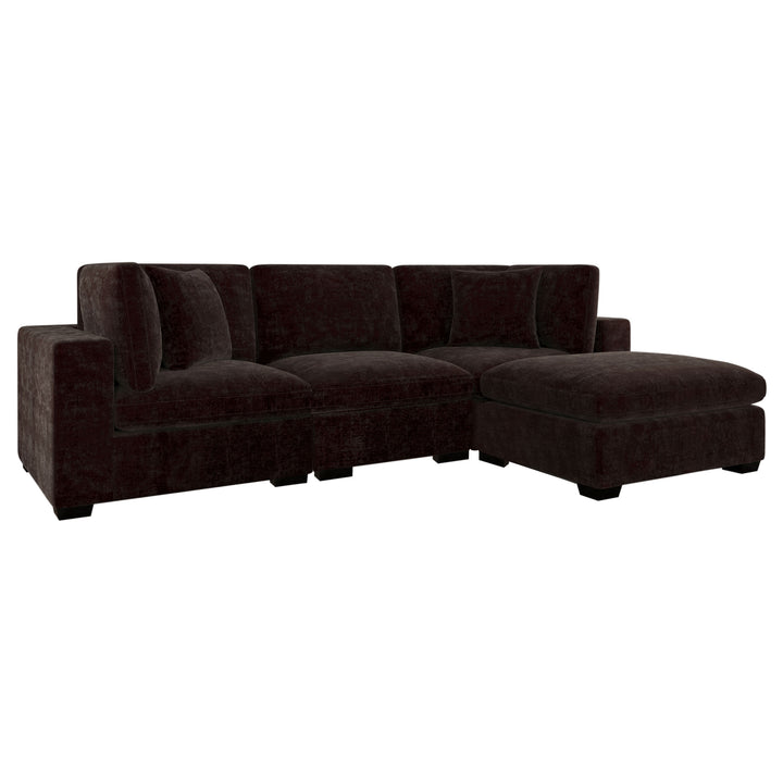 Lakeview - 5 Piece Upholstered Modular Sectional - Chocolate
