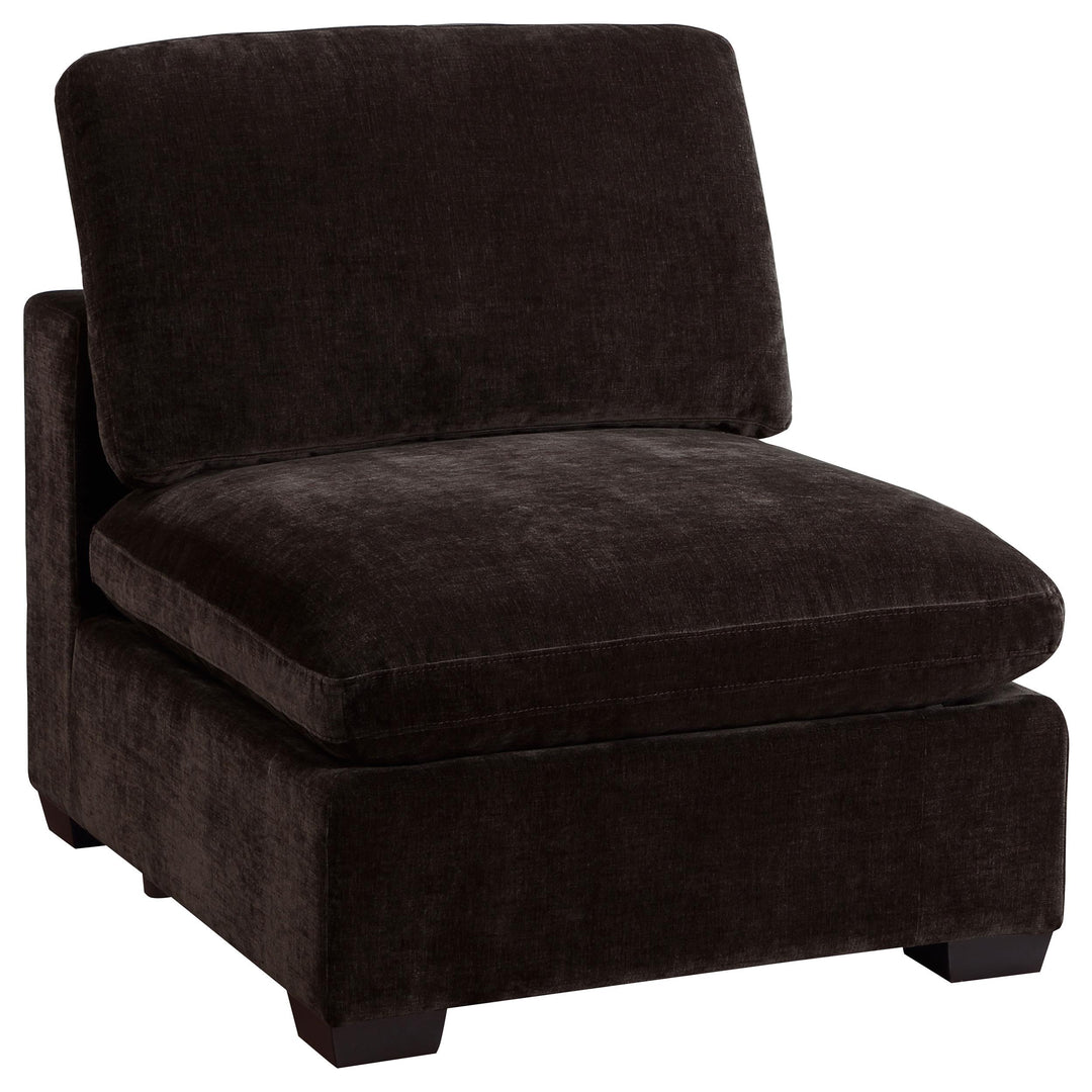Coaster Furniture 551464 Lakeview Upholstered Armless Chair Dark Chocolate