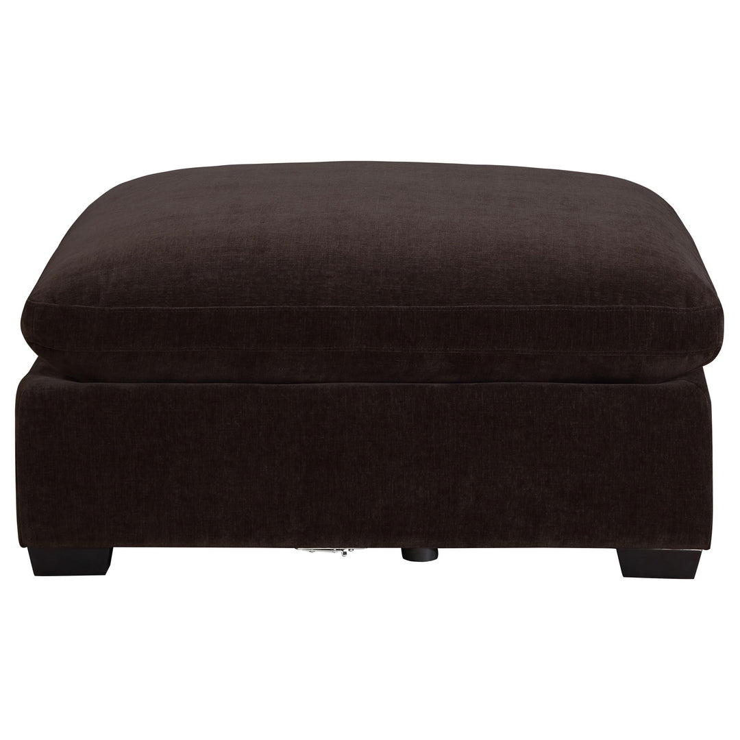 Coaster Furniture 551466 Lakeview Rectangular Upholstered Ottoman Dark Chocolate
