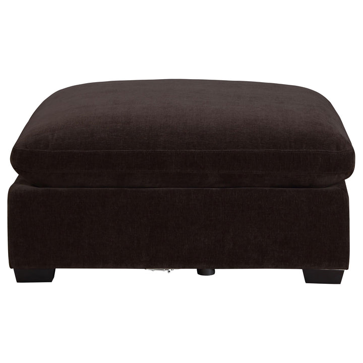 Coaster Furniture 551466 Lakeview Rectangular Upholstered Ottoman Dark Chocolate