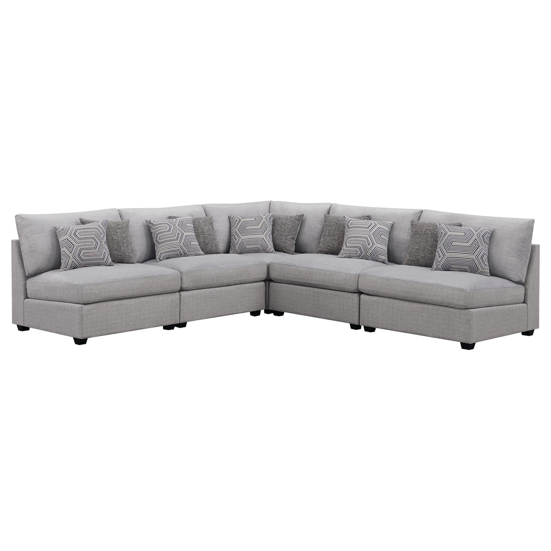 Coaster Furniture 551511-S5A Cambria 5-Piece Upholstered Modular Sectional Sofa Grey