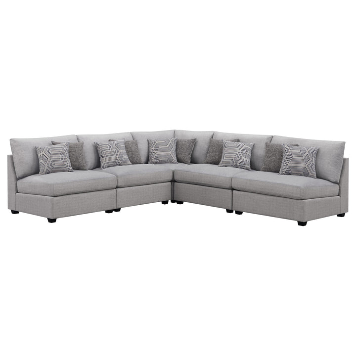 Coaster Furniture 551511-S5A Cambria 5-Piece Upholstered Modular Sectional Sofa Grey