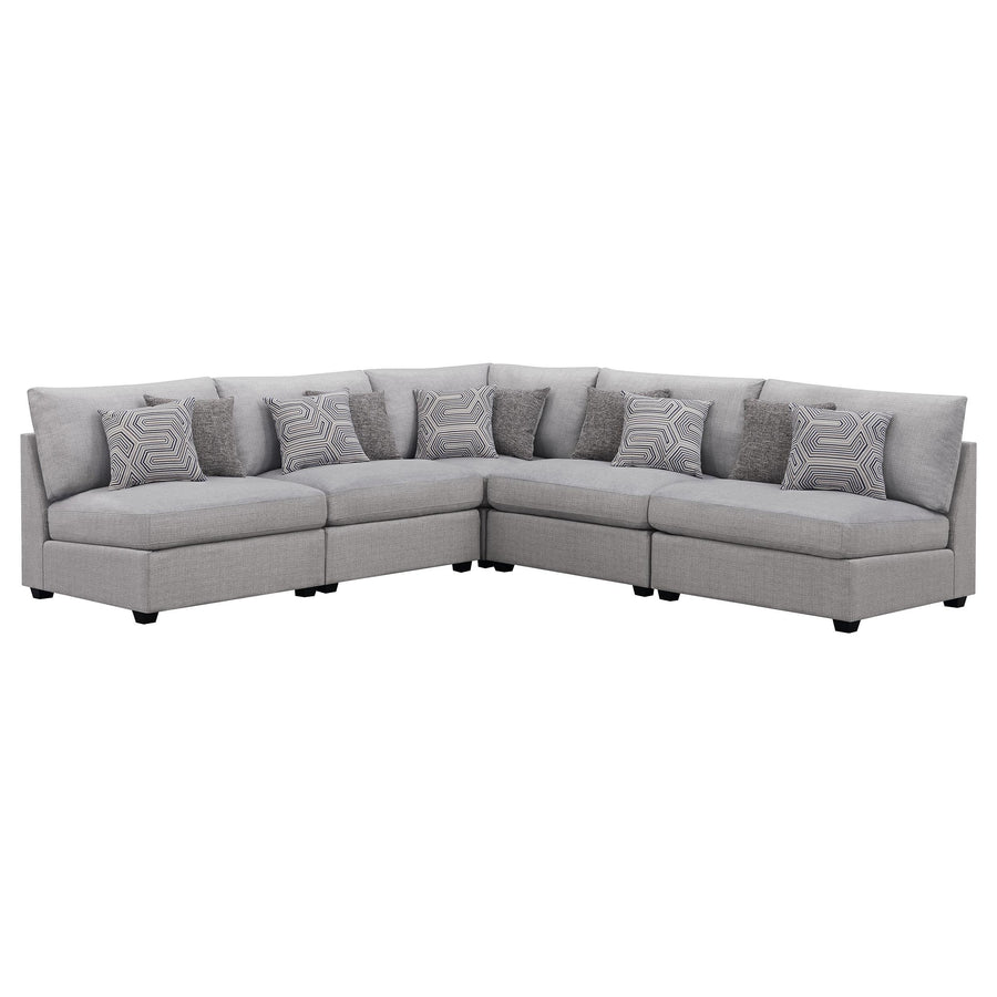 Coaster Furniture 551511-S5A Cambria 5-Piece Upholstered Modular Sectional Sofa Grey
