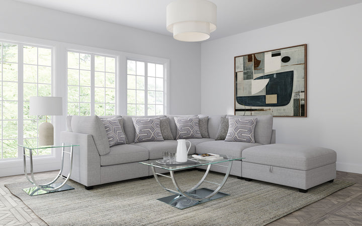 Cambria - 5 Piece Upholstered Modular Sectional Sofa - Gray