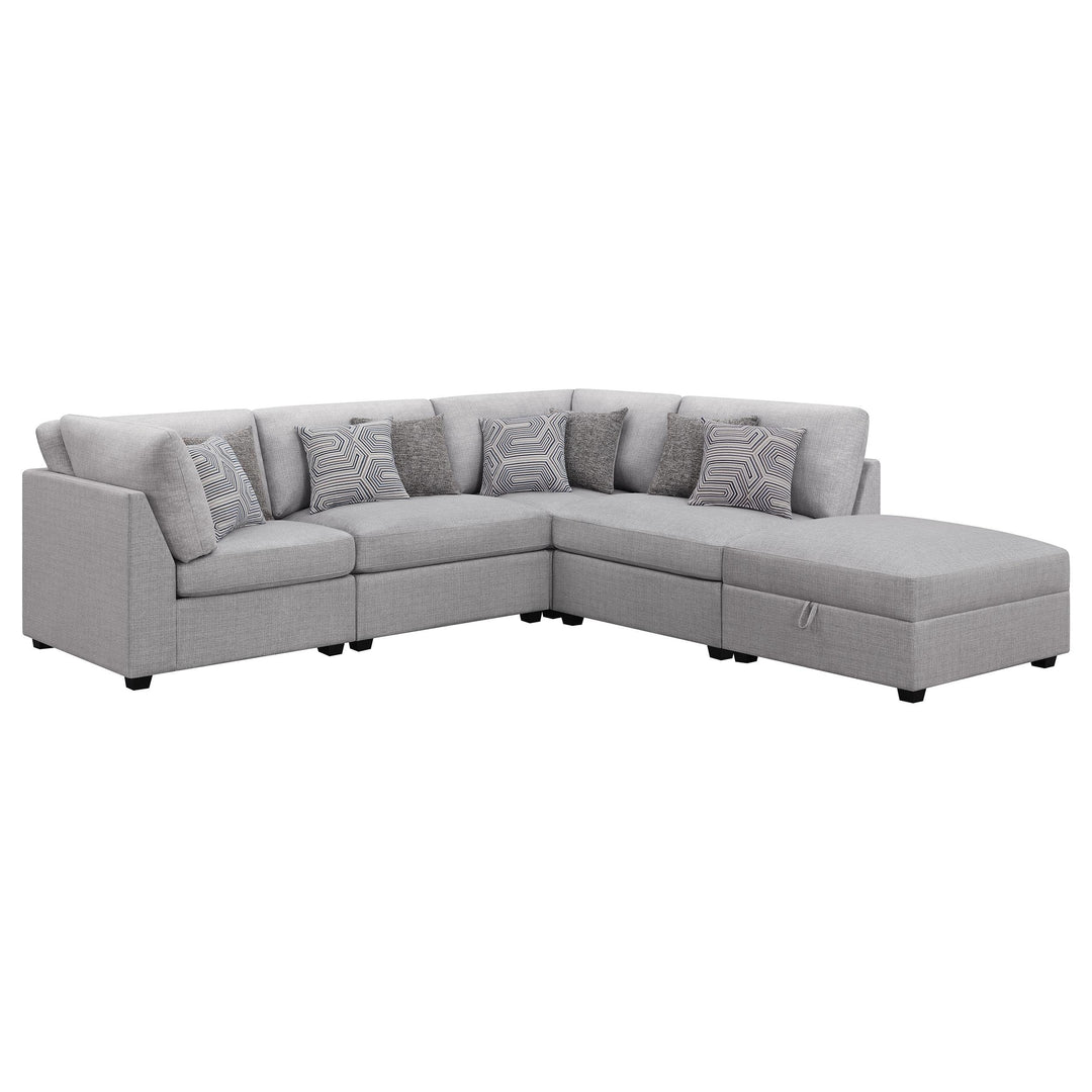 Coaster Furniture 551511-S5B Cambria 5-Piece Upholstered Modular Sectional Sofa Grey