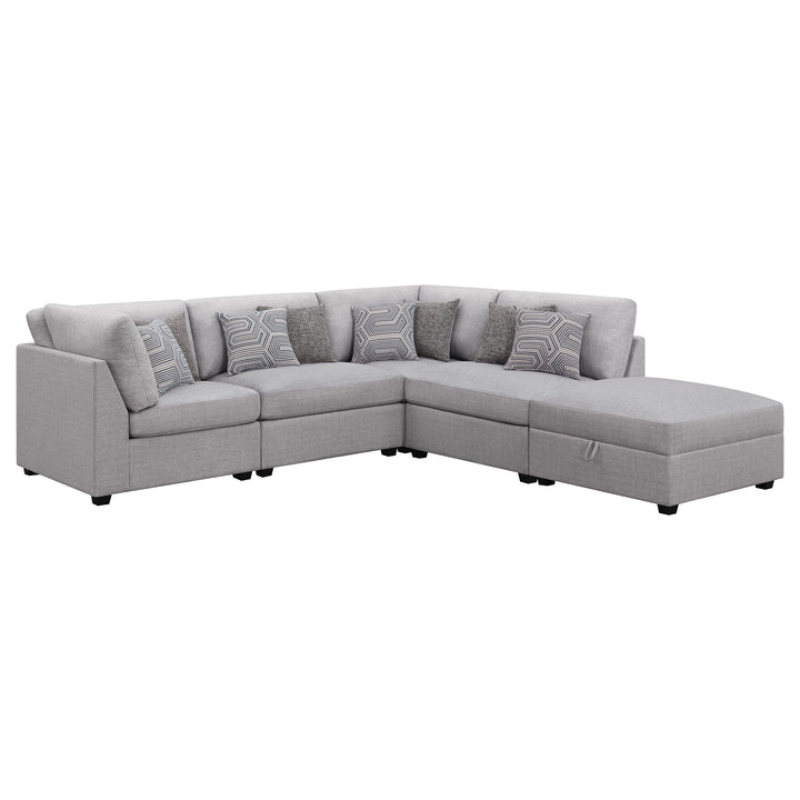 Cambria - 5 Piece Upholstered Modular Sectional Sofa - Gray