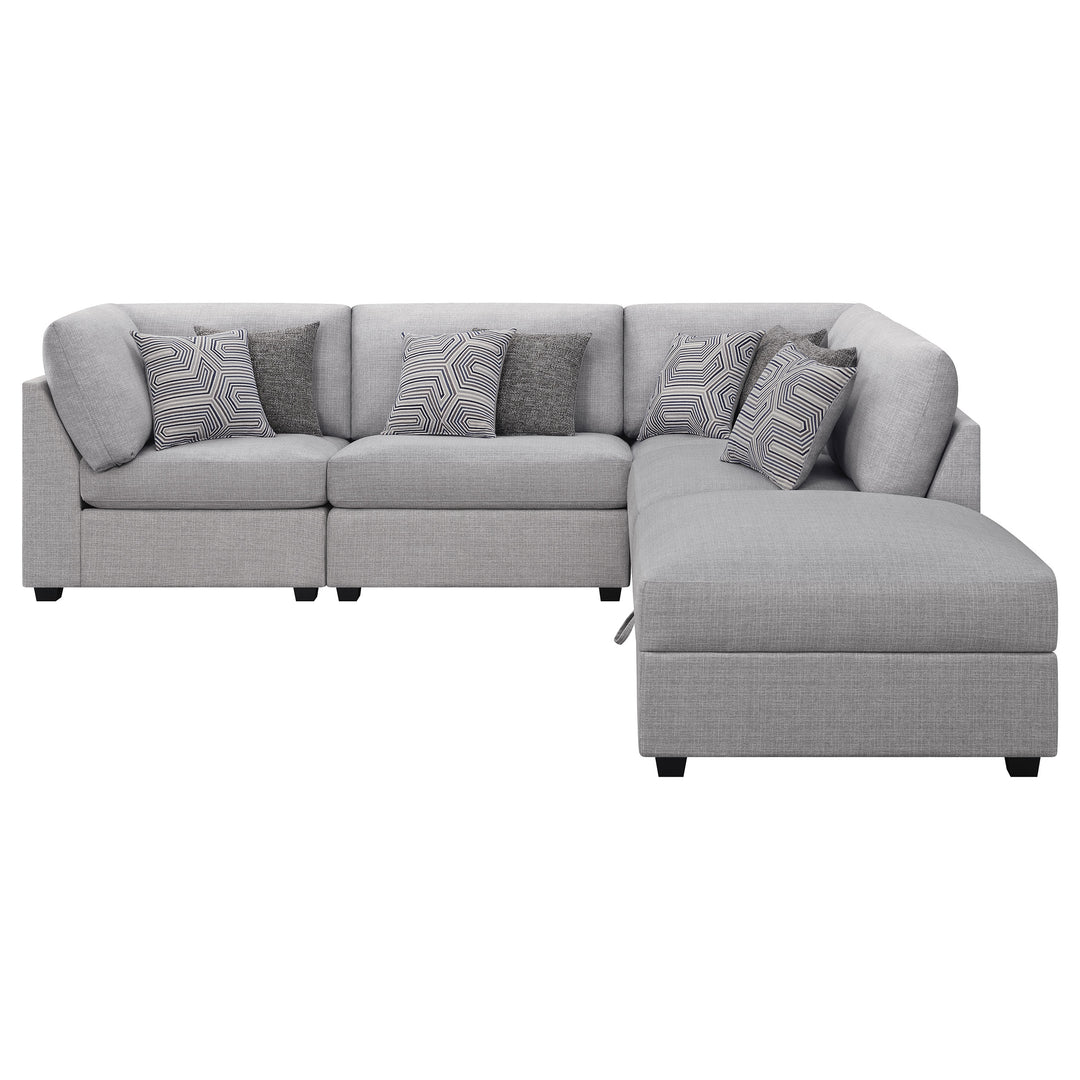 Cambria - 5 Piece Upholstered Modular Sectional Sofa - Gray