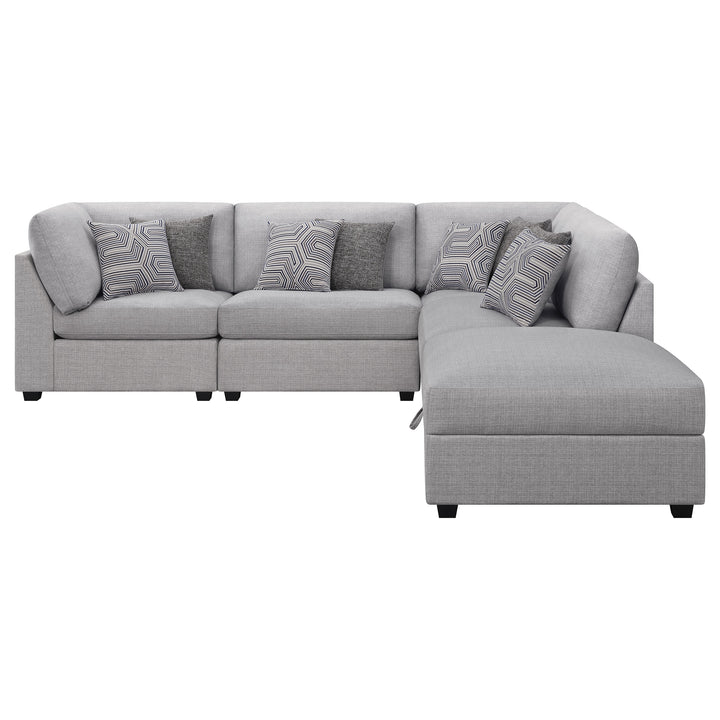 Cambria - 5 Piece Upholstered Modular Sectional Sofa - Gray