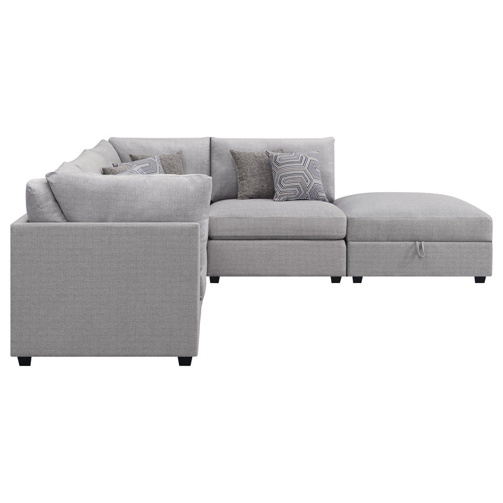 Cambria - 5 Piece Upholstered Modular Sectional Sofa - Gray
