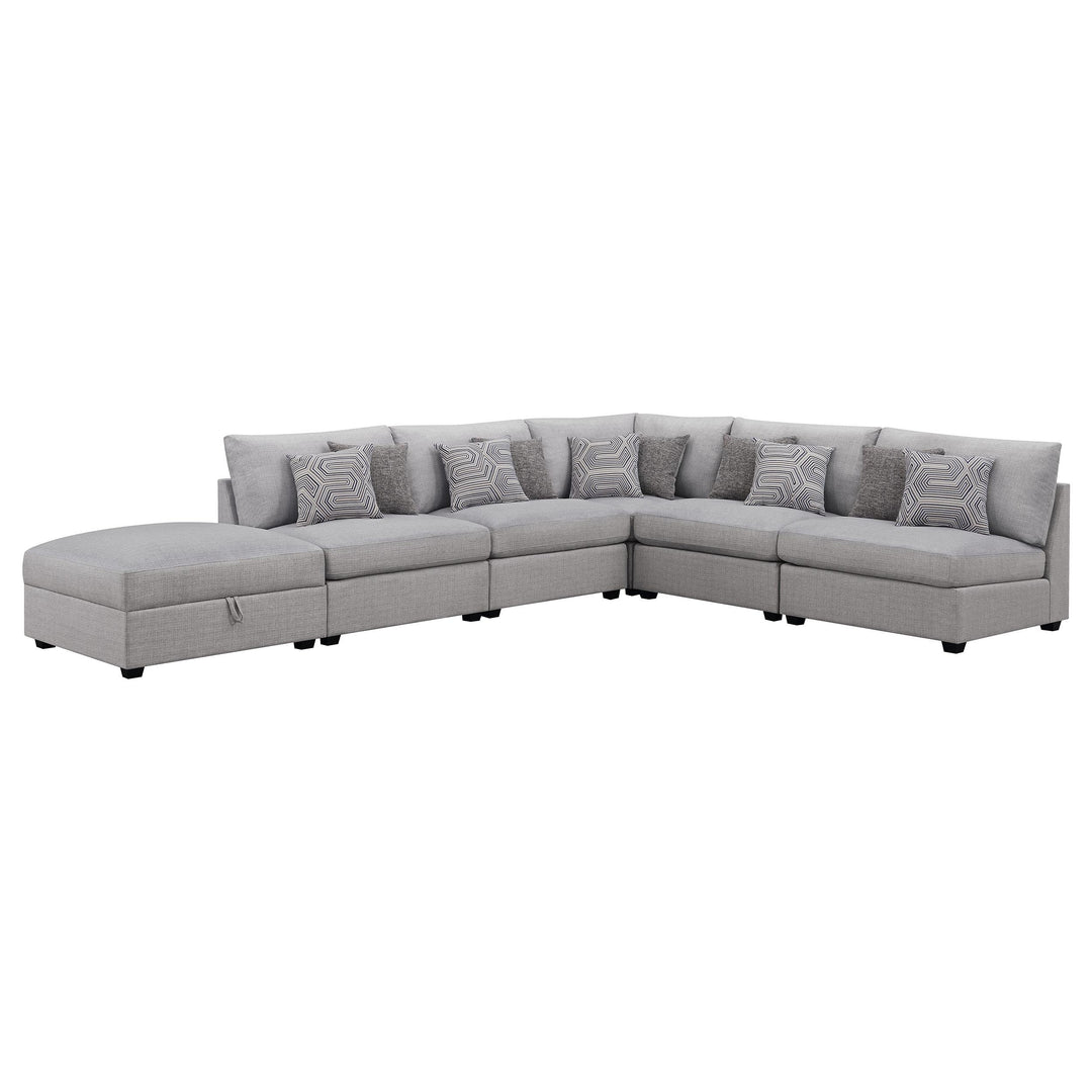 Coaster Furniture 551511-S6A Cambria 6-Piece Upholstered Modular Sectional Sofa Grey