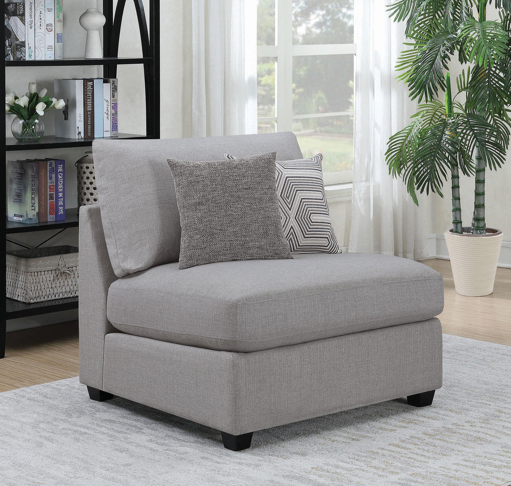 Coaster Furniture 551511 Cambria Upholstered Armless Chair Grey