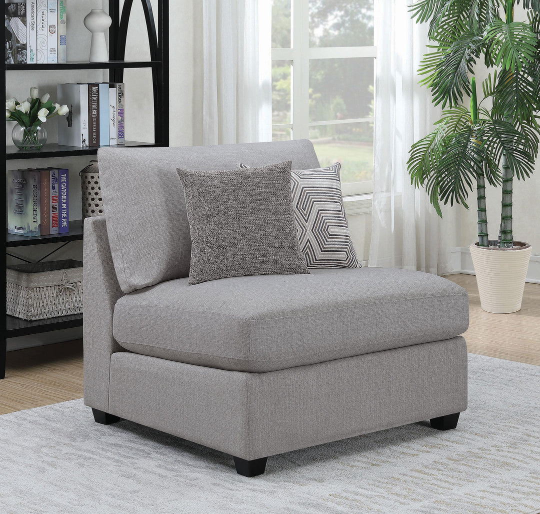 Coaster Furniture 551511 Cambria Upholstered Armless Chair Grey