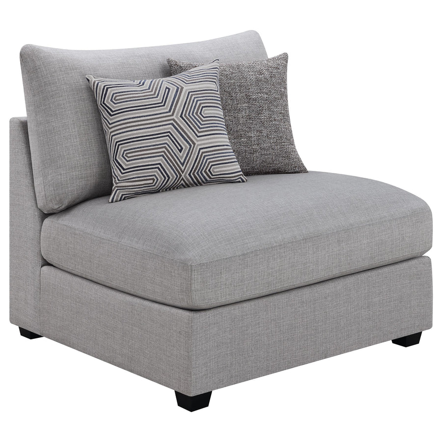 Coaster Furniture 551511 Cambria Upholstered Armless Chair Grey