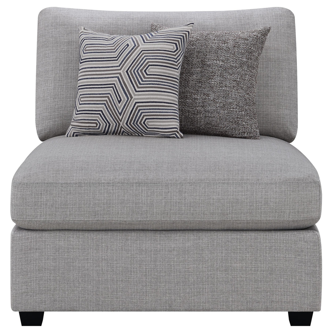 Coaster Furniture 551511 Cambria Upholstered Armless Chair Grey