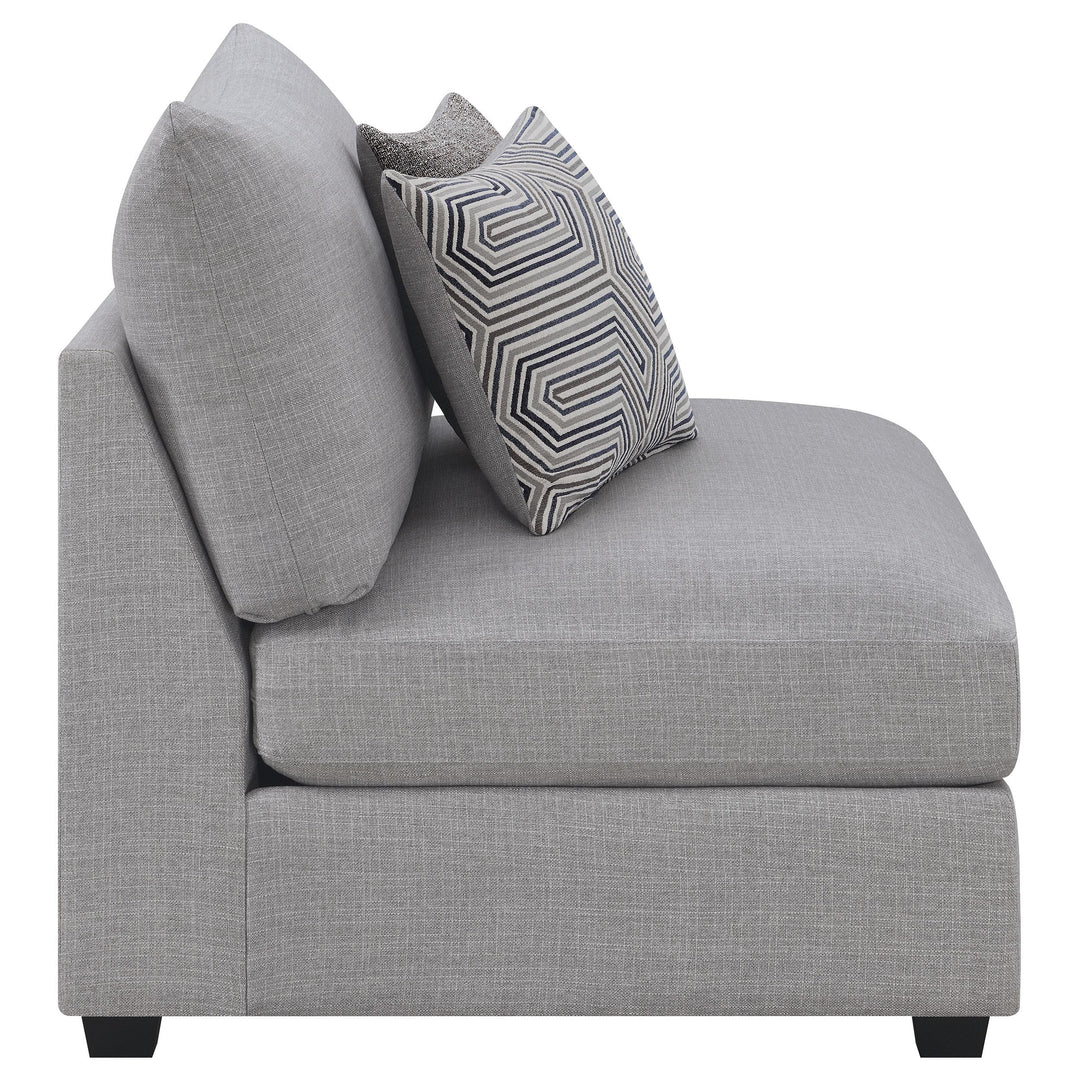 Coaster Furniture 551511 Cambria Upholstered Armless Chair Grey