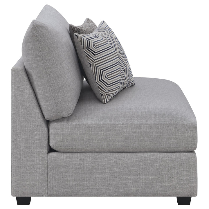 Coaster Furniture 551511 Cambria Upholstered Armless Chair Grey