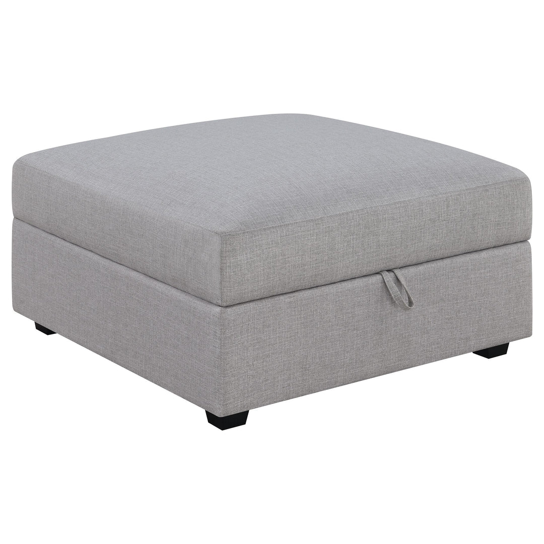 Coaster Furniture 551513 Cambria Square Upholstered Storage Ottoman Grey