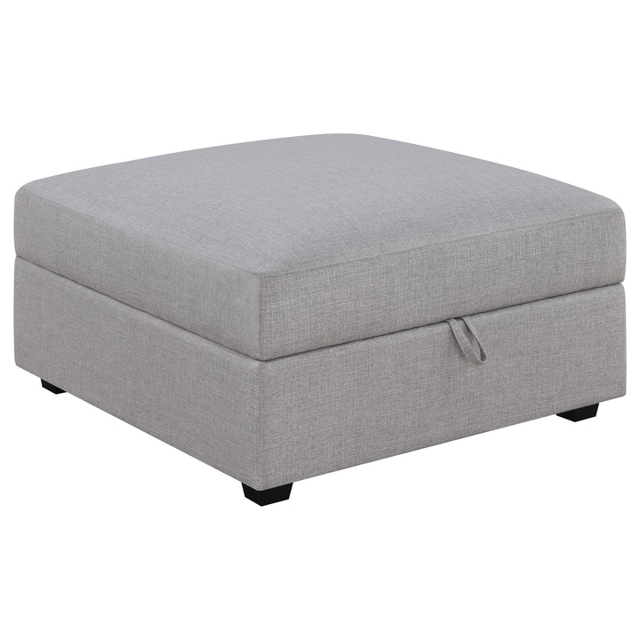 Coaster Furniture 551513 Cambria Square Upholstered Storage Ottoman Grey