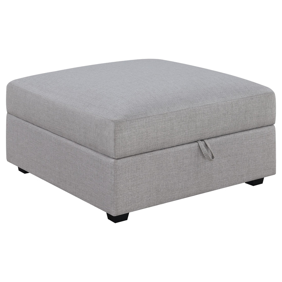 Coaster Furniture 551513 Cambria Square Upholstered Storage Ottoman Grey