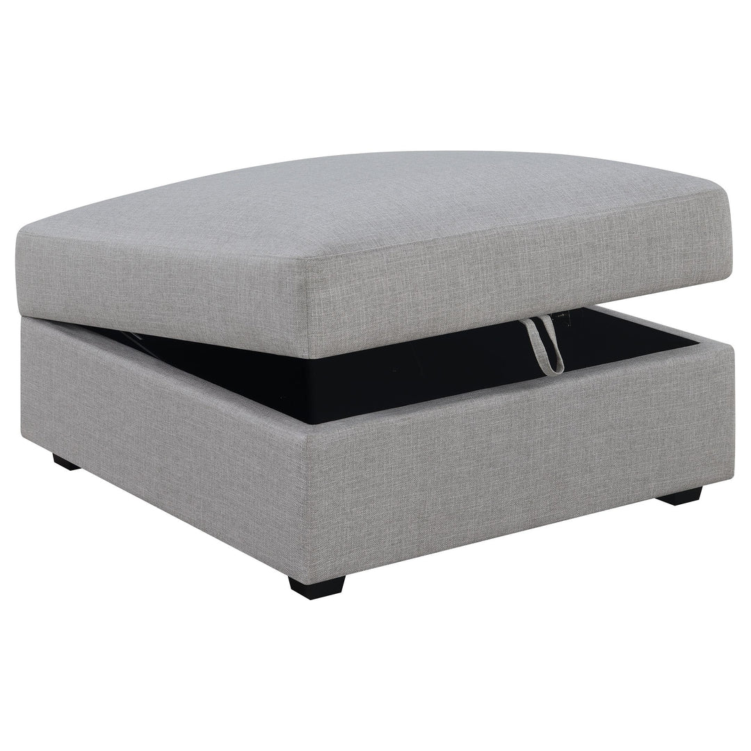 Coaster Furniture 551513 Cambria Square Upholstered Storage Ottoman Grey