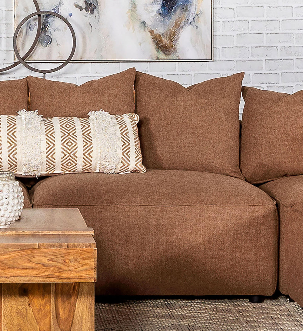 Coaster Furniture 551591 Jennifer Upholstered Armless Chair Terracotta