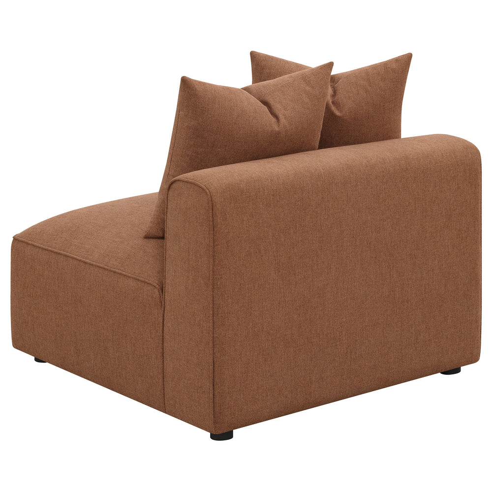 Jennifer - Upholstered Armless Chair - Terracotta