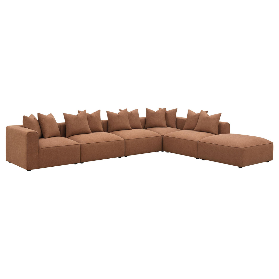 Coaster Furniture 551593 Jennifer Square Upholstered Ottoman Terracotta