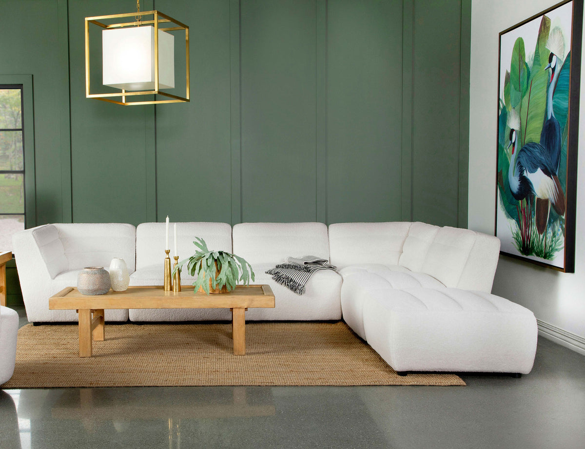 Sunny - 6 Piece Upholstered Modular Sectional Sofa - Natural