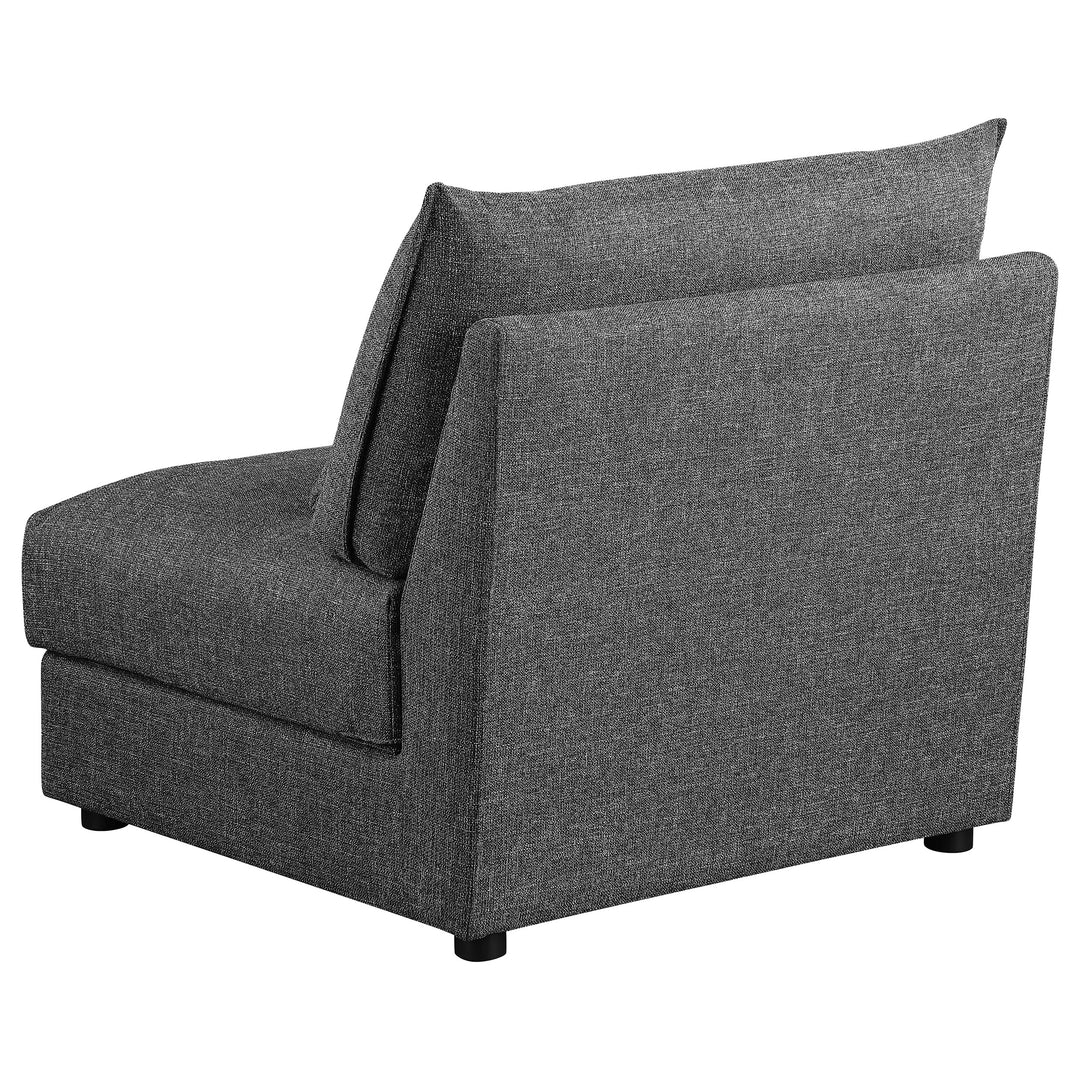 Sasha - 6 Piece Upholstered Modular Sectional - Barely Black