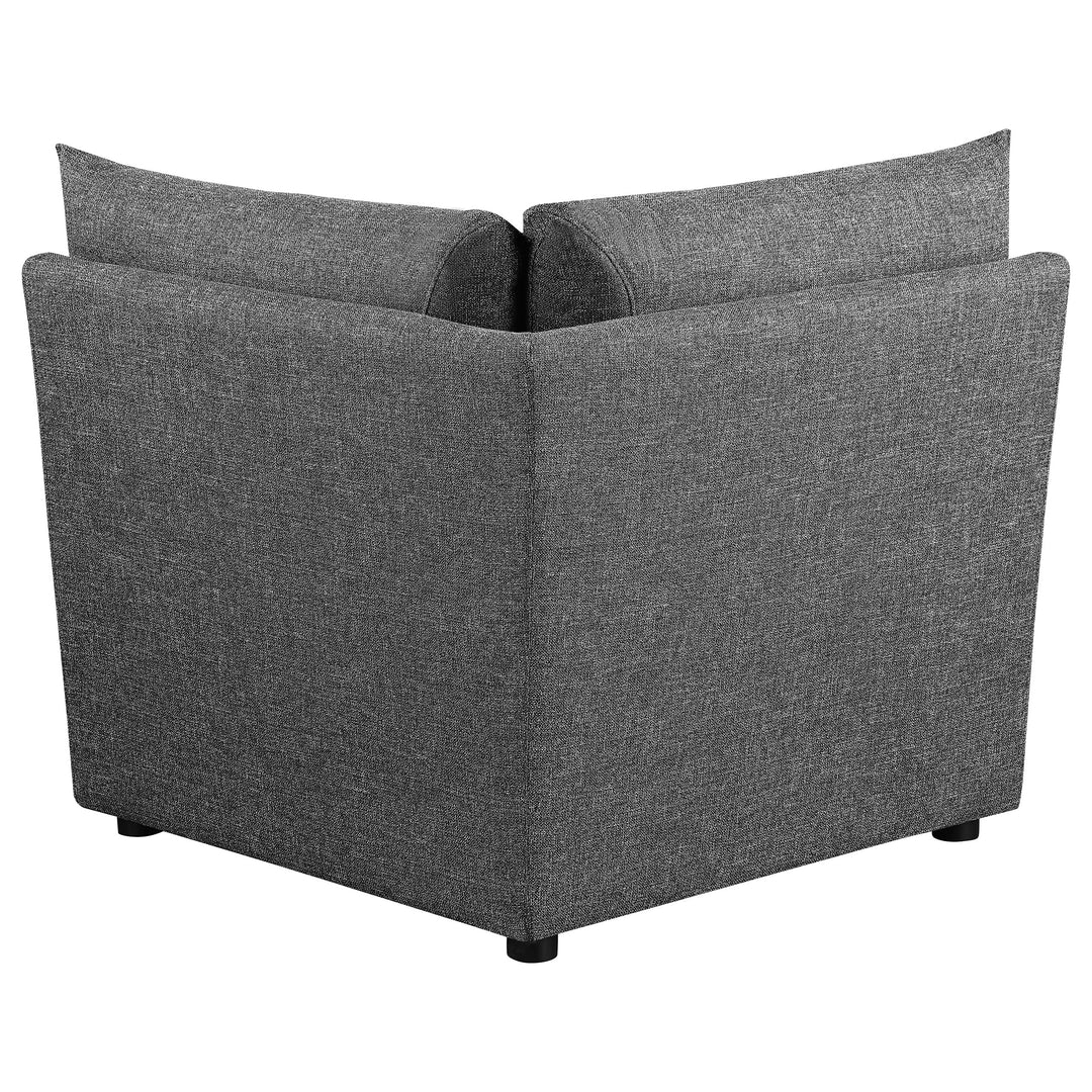 Sasha - 6 Piece Upholstered Modular Sectional - Barely Black