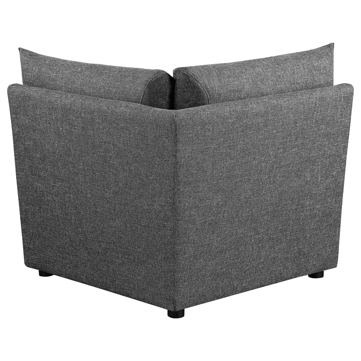 Sasha - 6 Piece Upholstered Modular Sectional - Barely Black