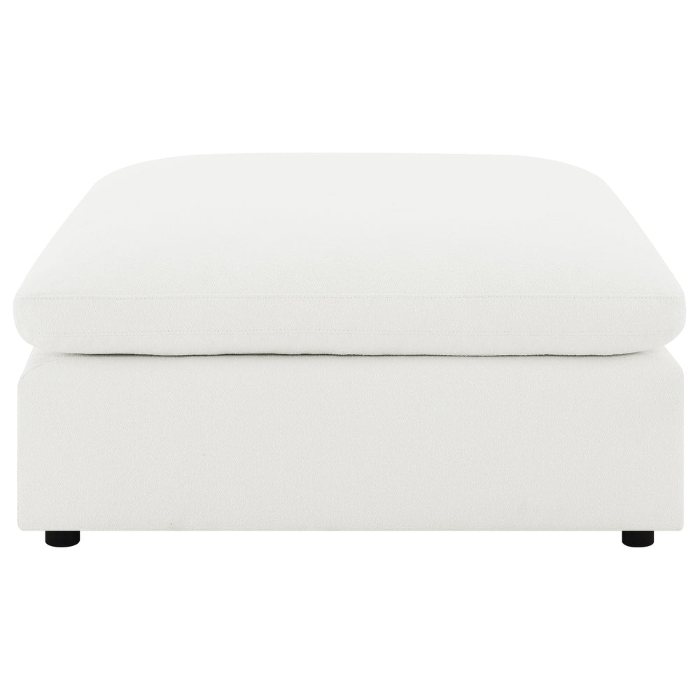 Raleigh - Boucle Upholstered Ottoman - Ivory