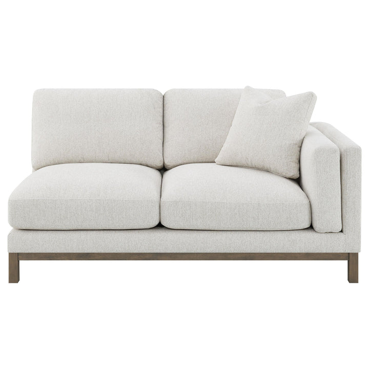 Coaster Furniture 551777 Geneva Boucle Upholstered Sectional Chaise Sofa Sand