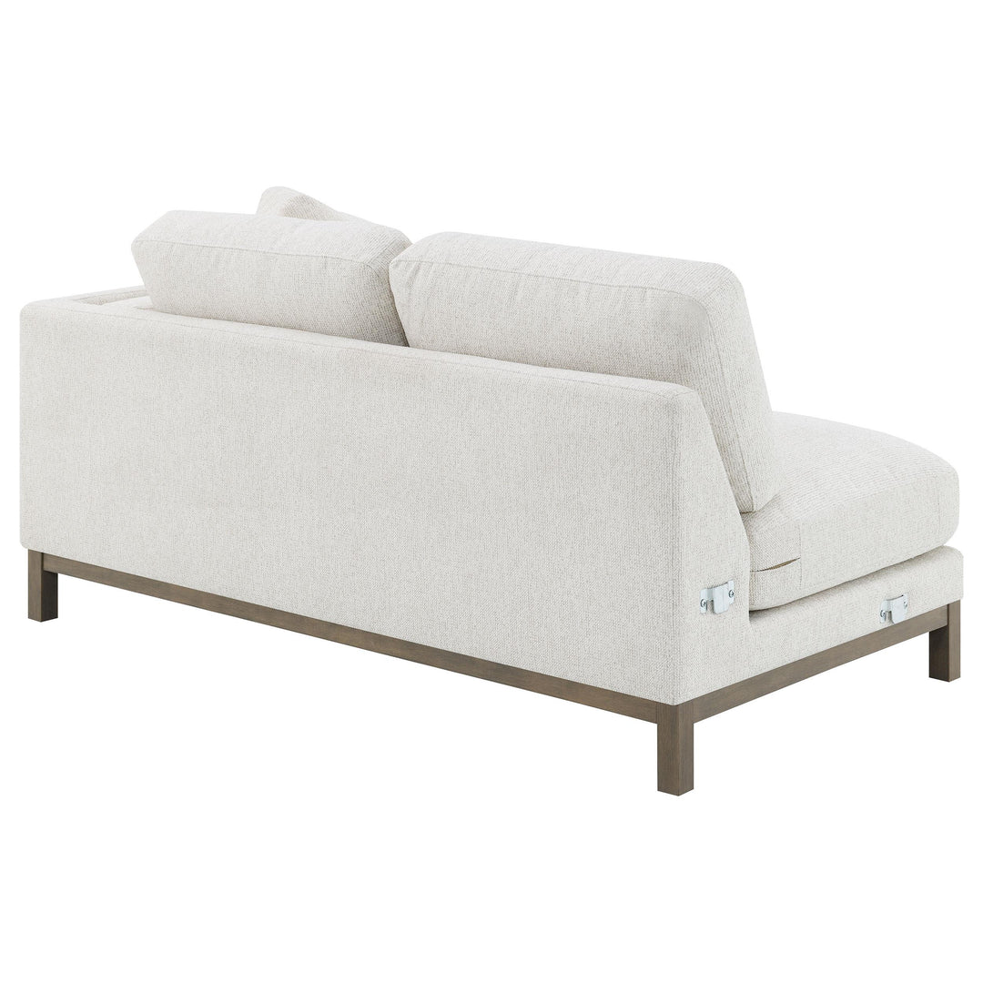 Coaster Furniture 551777 Geneva Boucle Upholstered Sectional Chaise Sofa Sand