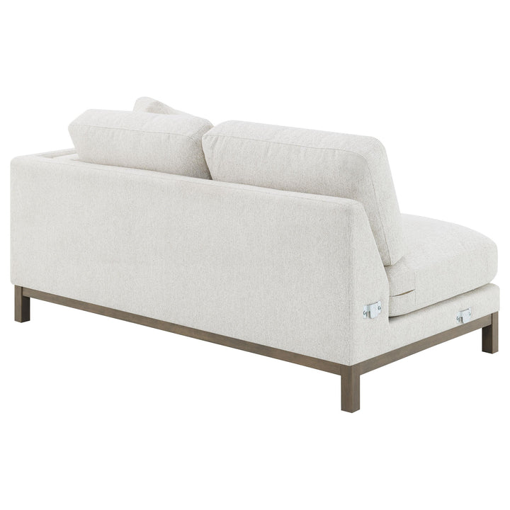 Coaster Furniture 551777 Geneva Boucle Upholstered Sectional Chaise Sofa Sand