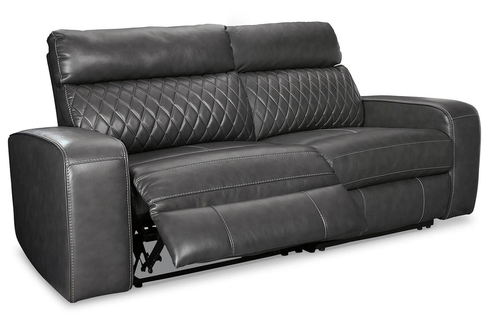 Samperstone 2-Piece Power Reclining Sectional Loveseat - Gray (1)