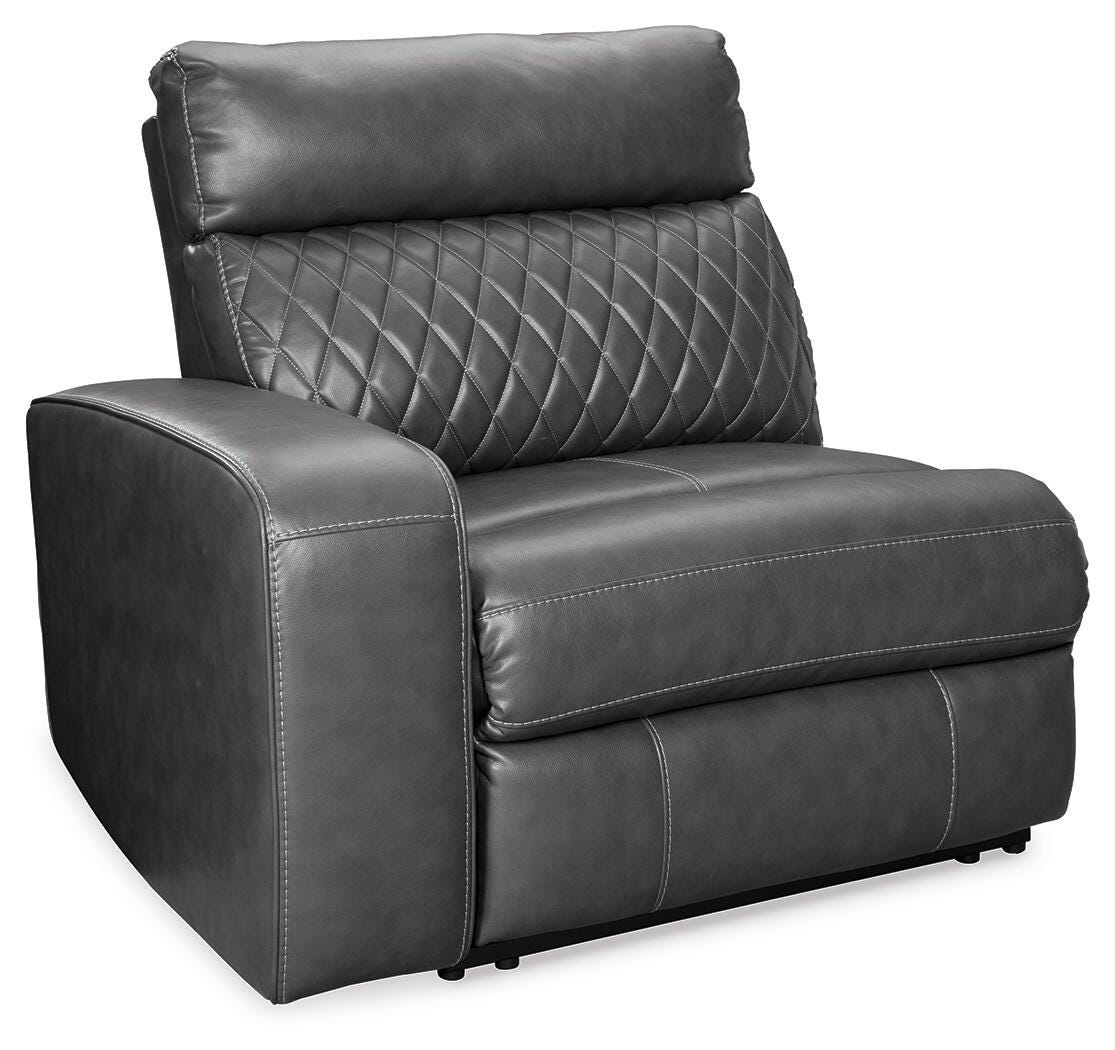 Samperstone 2-Piece Power Reclining Sectional Loveseat - Gray (2)