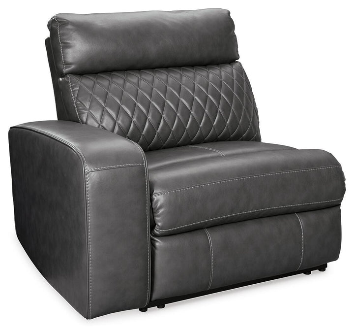 Samperstone 2-Piece Power Reclining Sectional Loveseat - Gray (2)