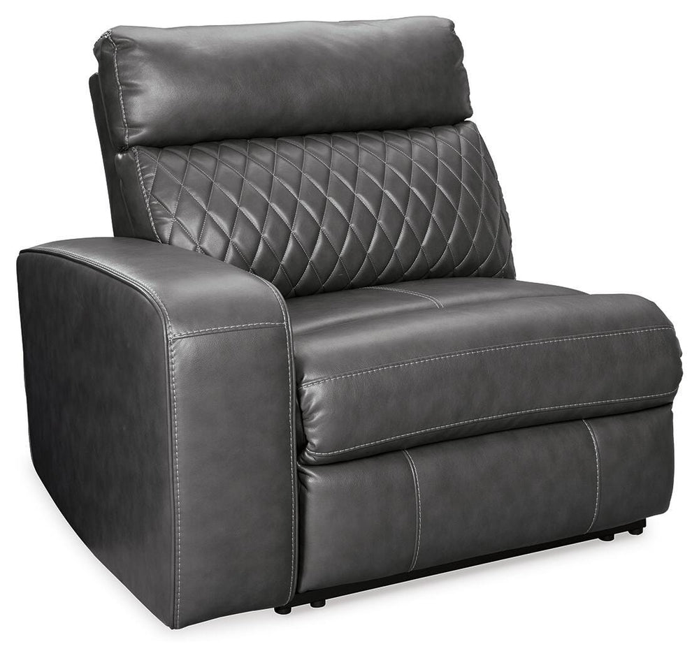 Samperstone 2-Piece Power Reclining Sectional Loveseat - Gray (2)