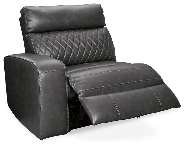 Samperstone 2-Piece Power Reclining Sectional Loveseat - Gray (3)