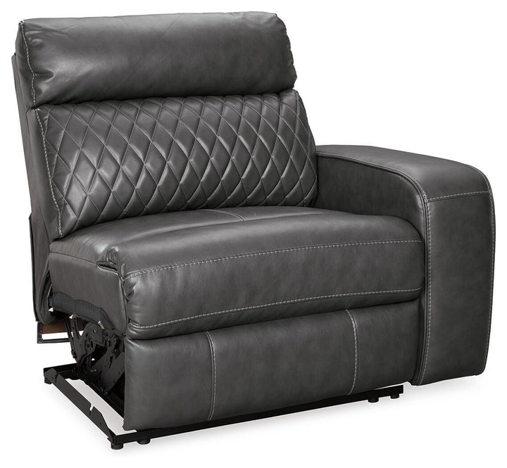 Samperstone 2-Piece Power Reclining Sectional Loveseat - Gray (4)