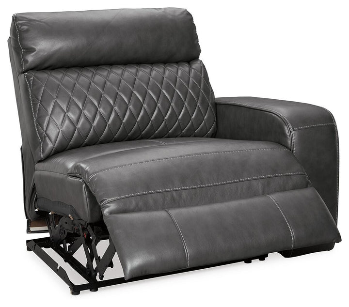 Samperstone 2-Piece Power Reclining Sectional Loveseat - Gray (5)