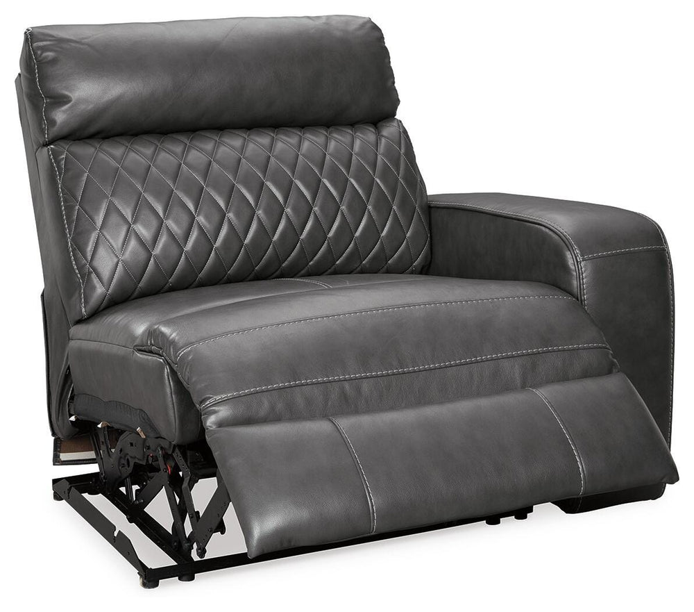 Samperstone 2-Piece Power Reclining Sectional Loveseat - Gray (5)