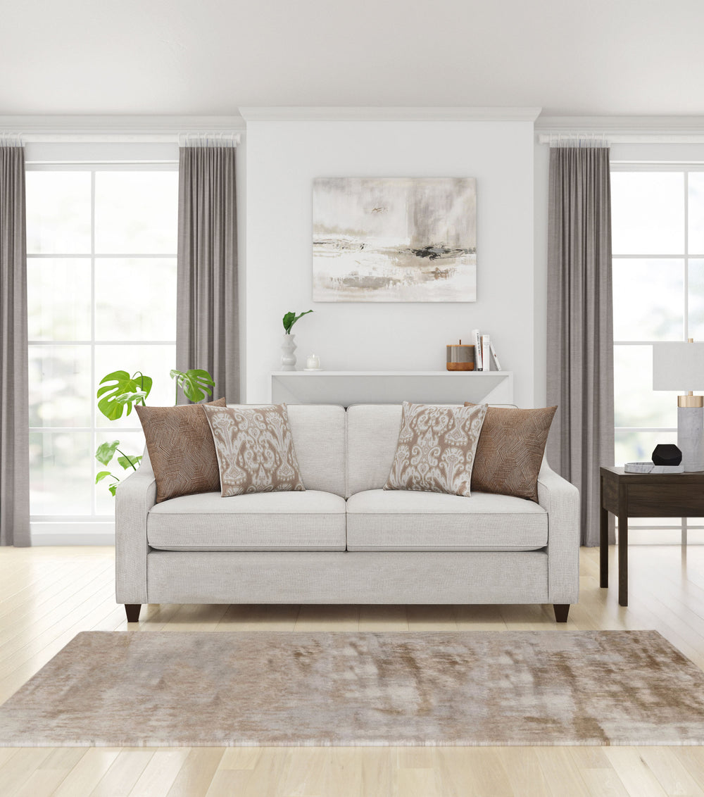 Christine - Upholstered Sloped Arm Sofa - Beige