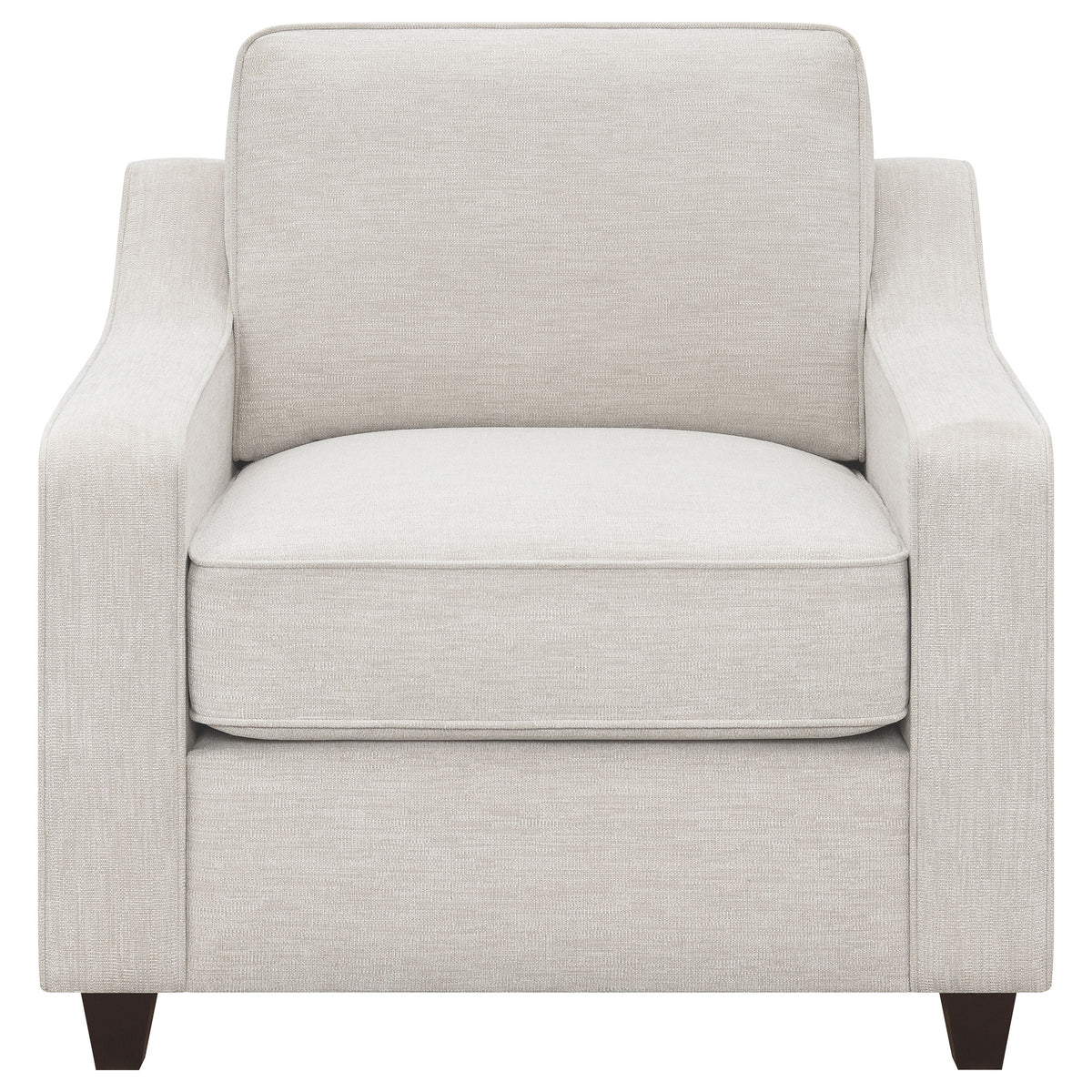 Christine - Upholstered Sloped Arm Accent Chair - Beige
