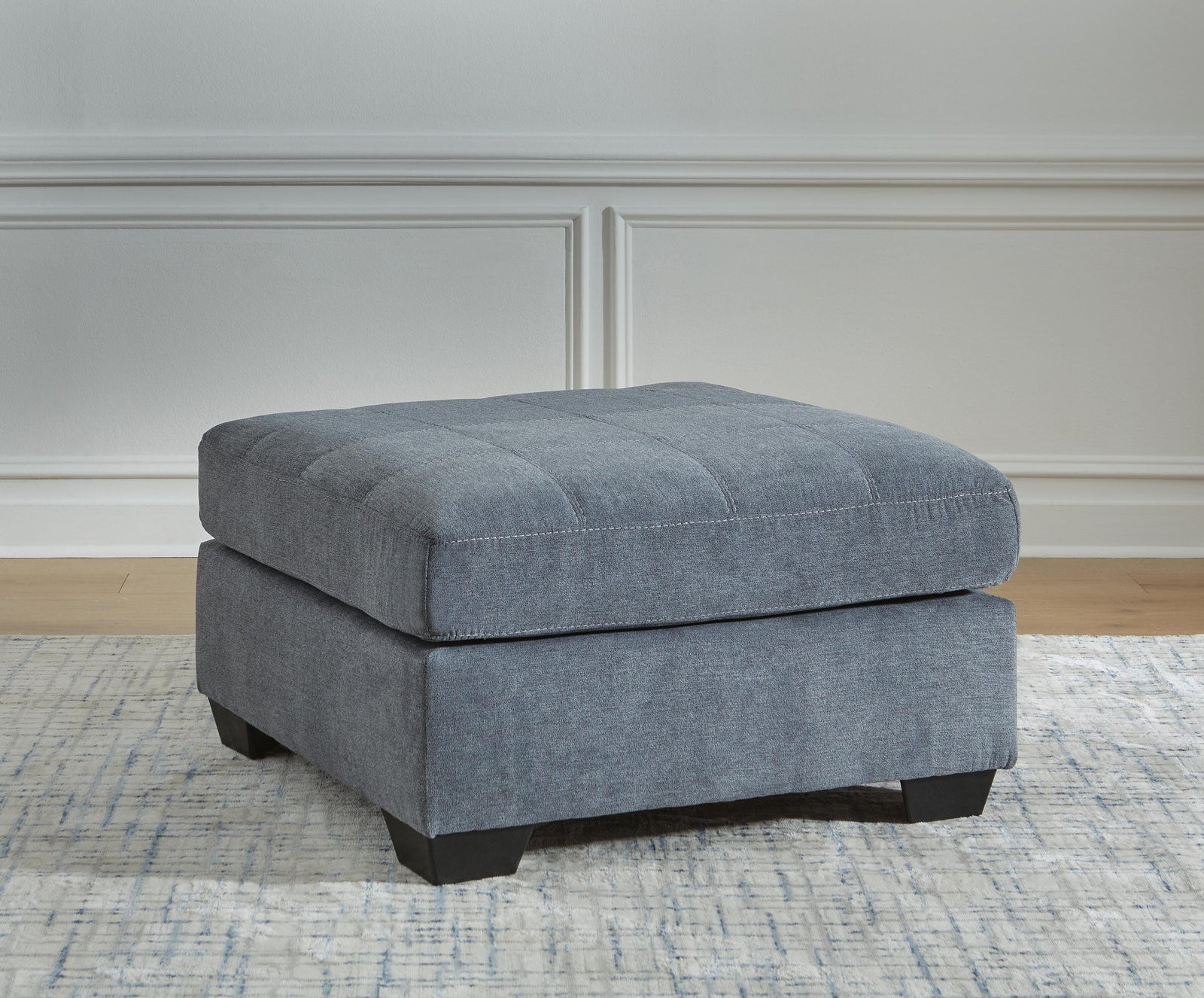 Marleton Oversized Accent Ottoman - Blue (2)