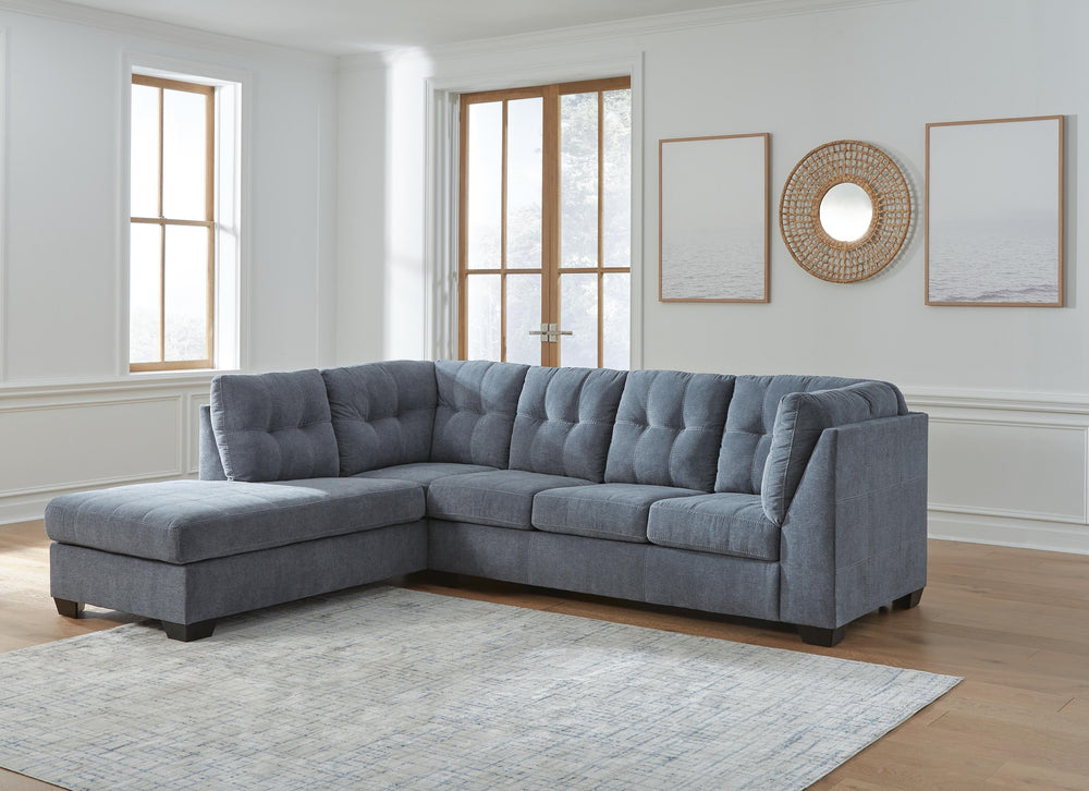 Marleton 2-Piece Sectional with Chaise - Denim (2)